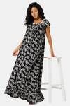 Naiduhall Cotton Full Length Nightdress - Black Print — thumbnail 5